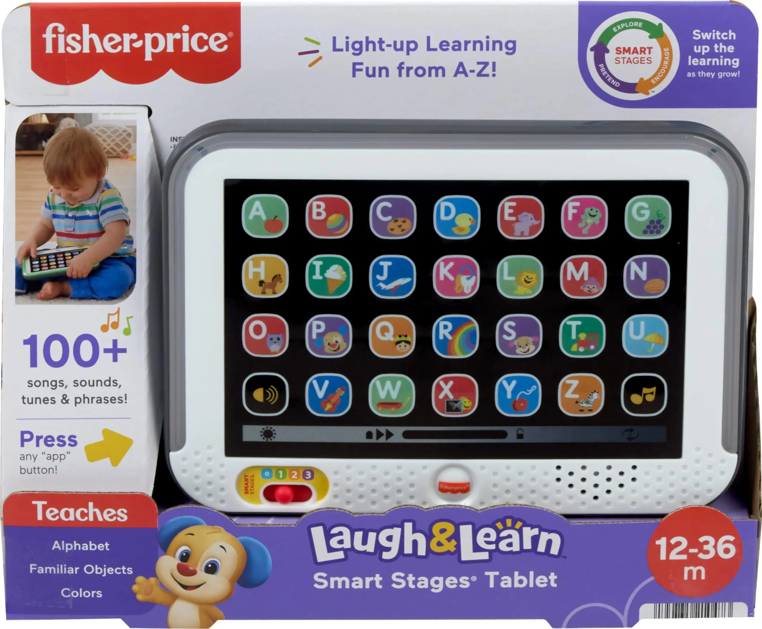 Fisher-Price Fisher Price Laugh and Learn Smart Stages Tablet Gray, Multi Color